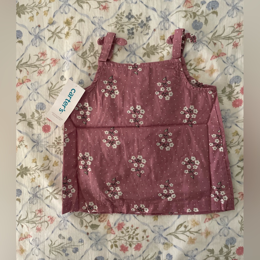NEW baby girl Carter’s 3-piece floral outfit set size 18 m and 24 m mauve pink - Picture 8 of 16